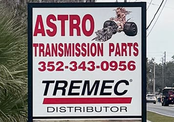 Astro Transmission Parts Sign